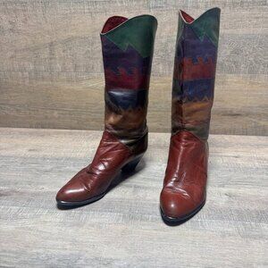 Knee High Leather Patwork Boot Women's Size EU 37.5